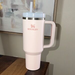Stanley Pale Pink Insulated Travel Mug with Handle and Straw 40 oz
